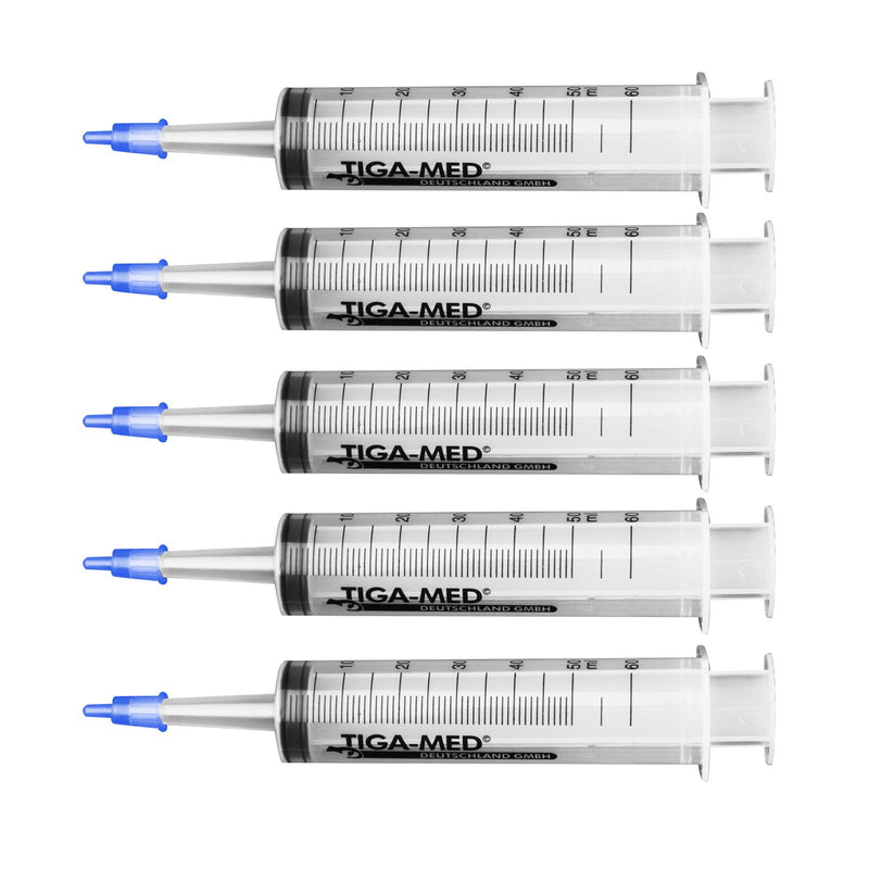 3-Part Syringes Catheter Tip Syringes Set 50/60 ml 10 Original Tiga-Med Quality 50 ml