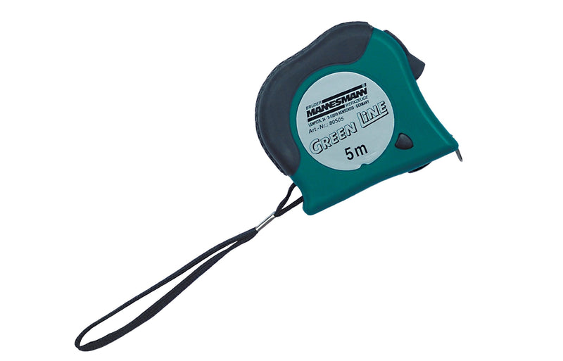 Mannesmann tape measure 5 mx 19 mm, green/black housing, M80505