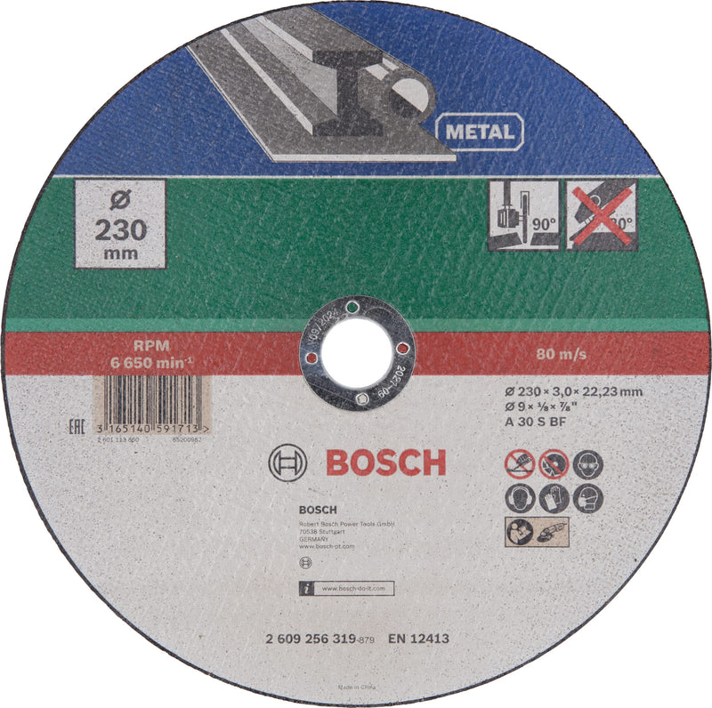Bosch DIY metal cutting disc (for angle grinder, Ø 230 mm, straight, A 30 S BF)
