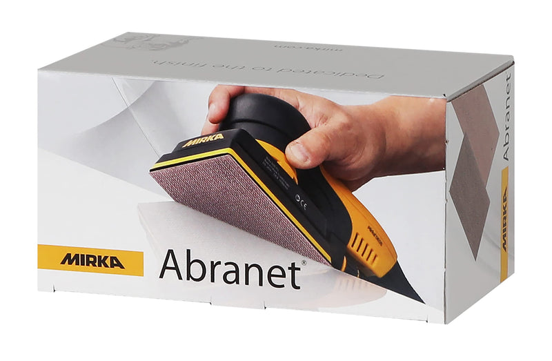 Mirka Abranet mesh sanding strips 70x125 mm Velcro / grain P80 / 50 pieces / for sanding wood, filler, paint, plastic / 5414905080