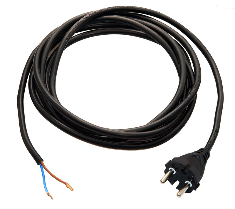 as - Schwabe 70522 drill connection cable, black, 3 m H05VV-F 2x1.0, 230 V/16 A