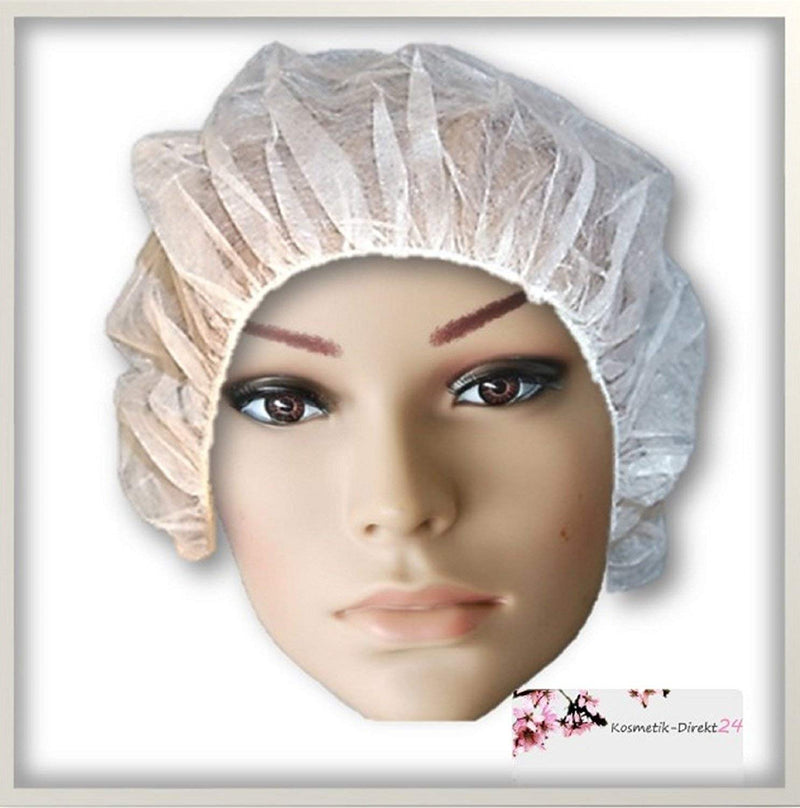 Disposable hoods, nurse hoods, pack of 100, white polypropylene fleece, fleece hoods, disposable hoods