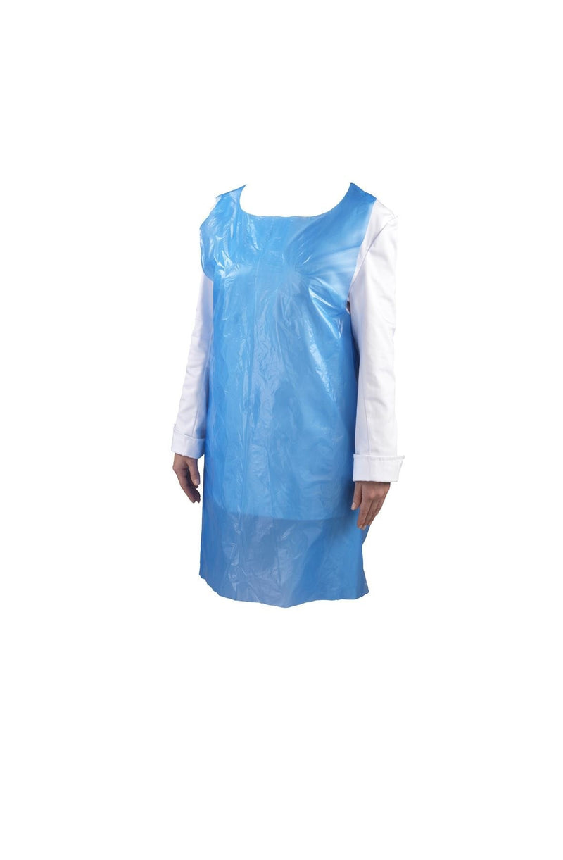 Genware NEV-EBA disposable apron, blue, pack of 100