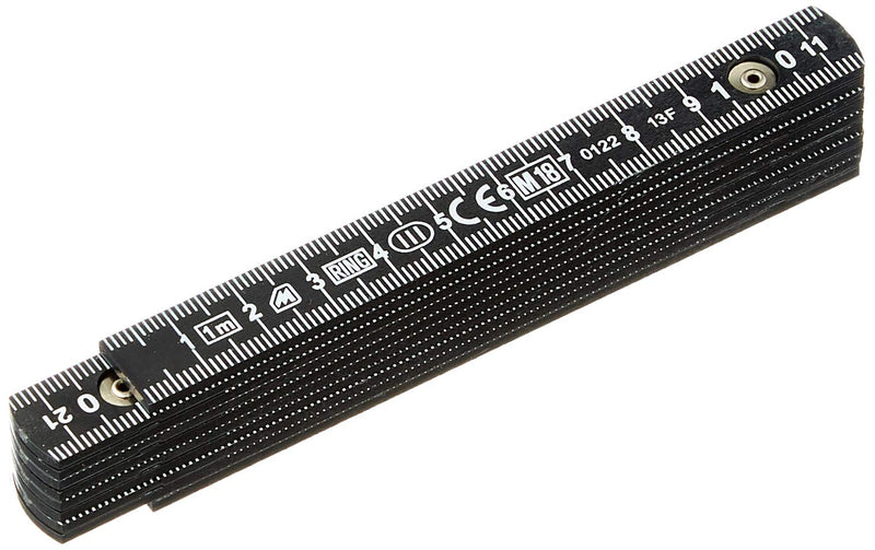 Metrica 19060 Fiberglass Ruler 1m, Black