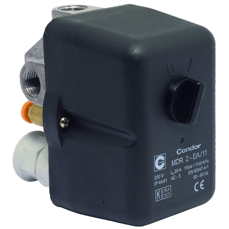 ELMAG pressure switch CONDOR MDR 2/11 bar, 230 volts, gray, black