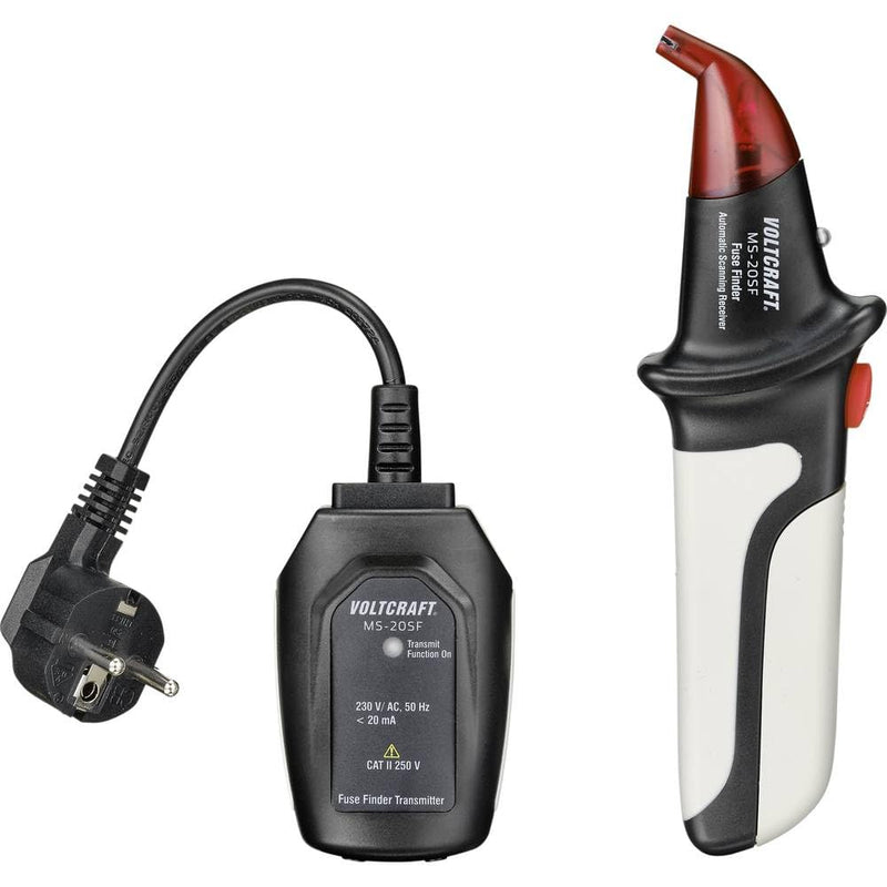 VOLTCRAFT MS-20SF fuse finder I socket tester, circuit finder, cable break detector I fuse finder 230 V/AC I non-contact voltage tester, line locator with acoustic signal