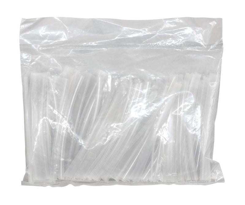 Heat shrink tube 100mm assortment 100 pieces 1.5mm - 13mm bag TRANSPARENT CLEAR