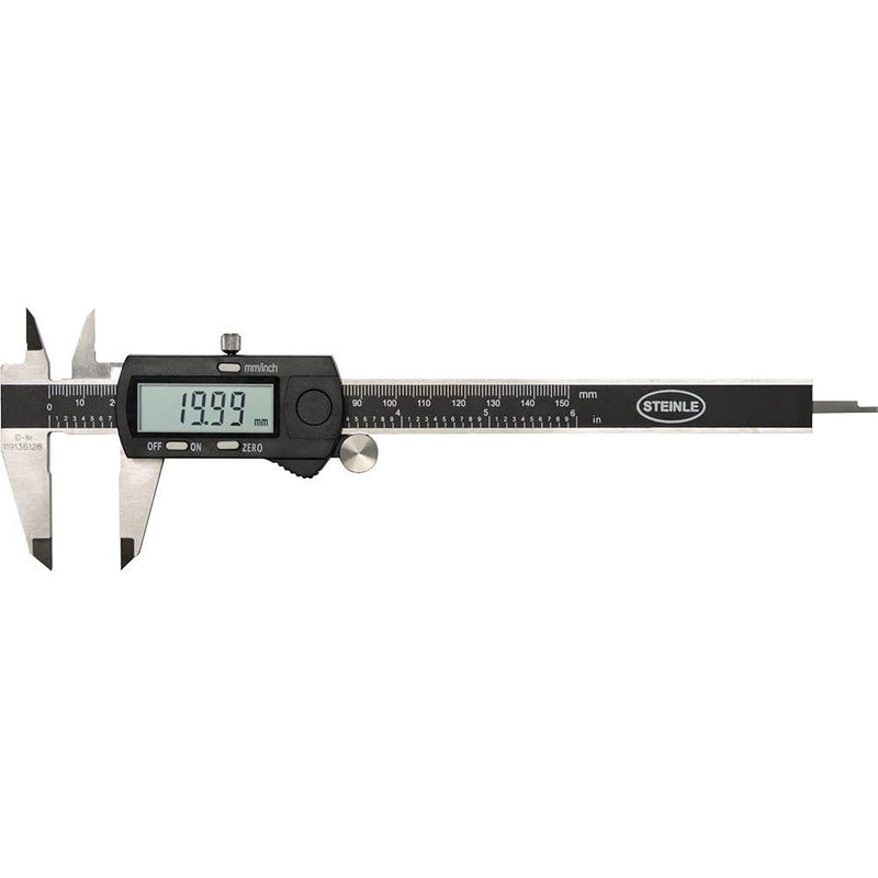 STEINLE 1321 Digital caliper 150 mm with locking screw, reading: 0.01 mm depth measurement square