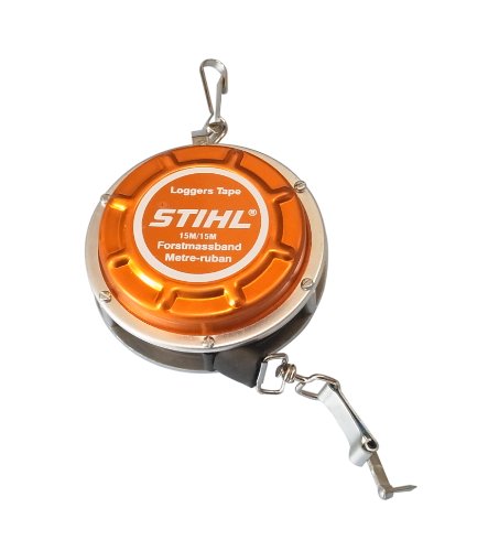 STIHL 0000 881 0800 Forestry Tape Measure in Metal Housing Self-Retracting with a Length of 15 Metres
