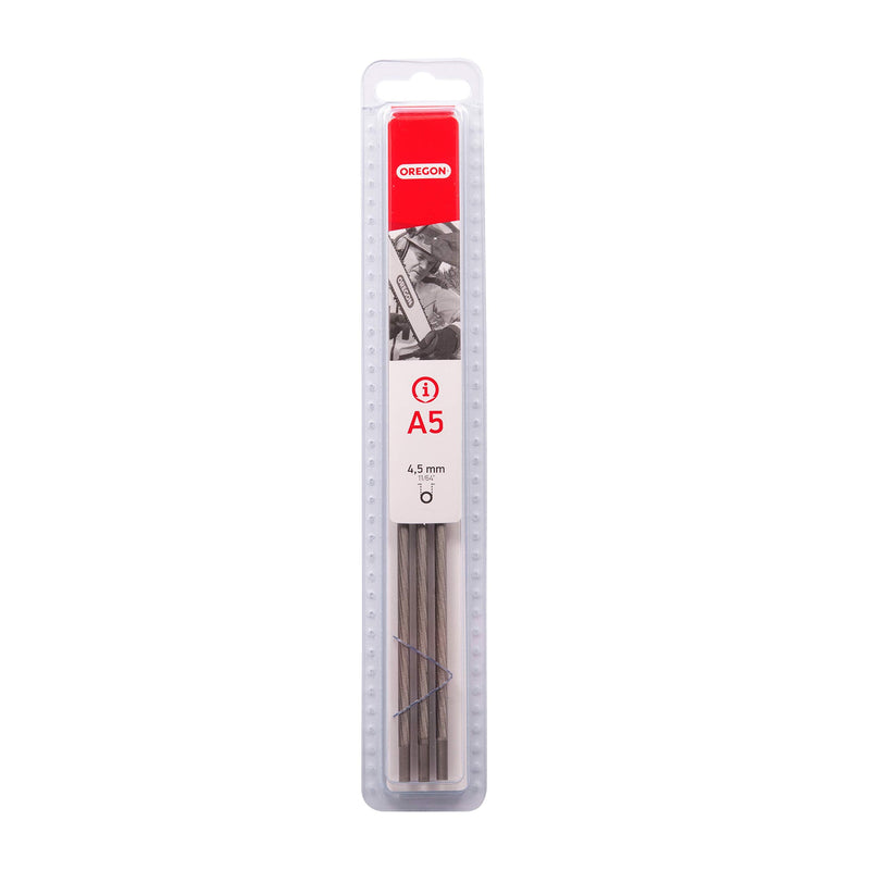 Oregon Q70512C Round File 4.5 (Pack of 3) | For sharpening 3/8 inch narrow cut saw chains, pack of 3 (Q70512C) 11/64 Inch (4.5 mm)