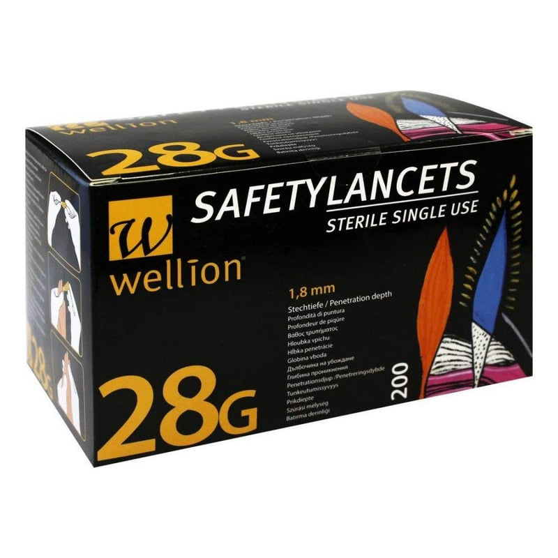 Wellion Safetylancets safety lancet, 28g 1.5 mm