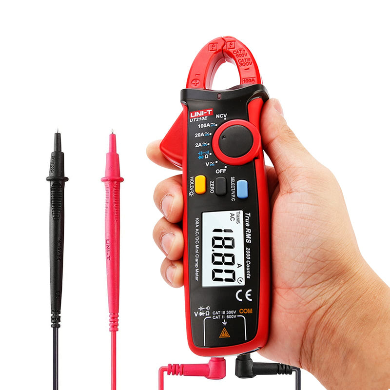 UNI-T UT210E Mini Digital Clamp Meter Handheld RMS AC/DC Resistance Capacitance Tester