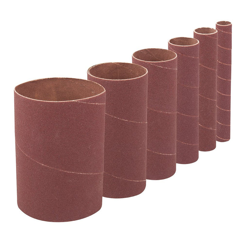 Silverline - sanding sleeves, 6 pcs. Set 114 mm, 80 grit (275488) 1 multi