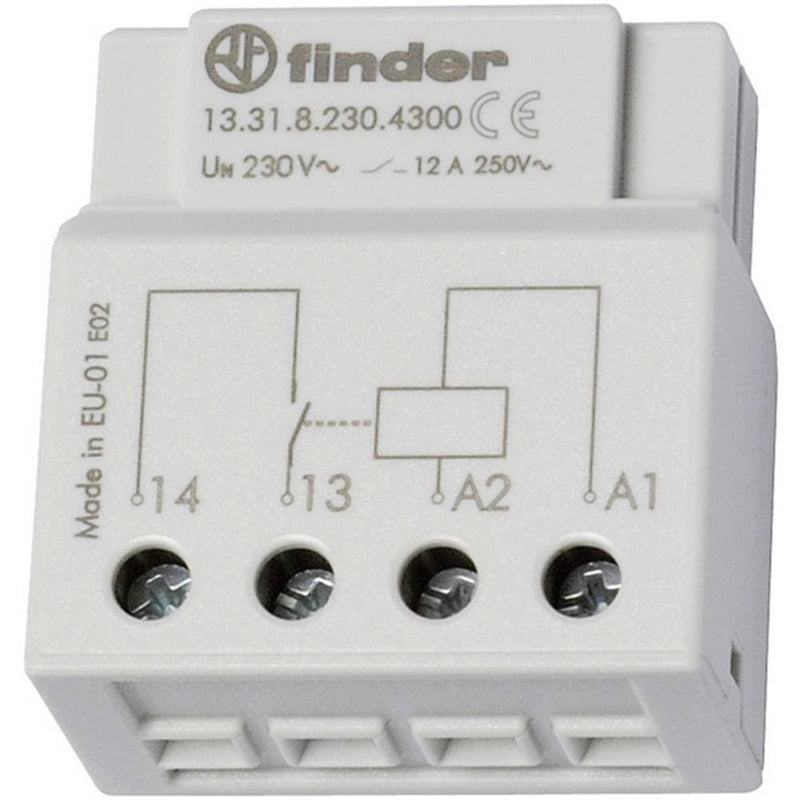 Finder 13 Relays 230V AC Coil 1 NO Contact DIN Rail 12A 400mW