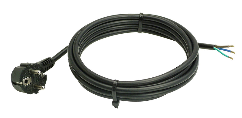 as - Schwabe 70832 PVC connection cable, black, 3m H05VV-F 3G1.0, 230 V 3 m