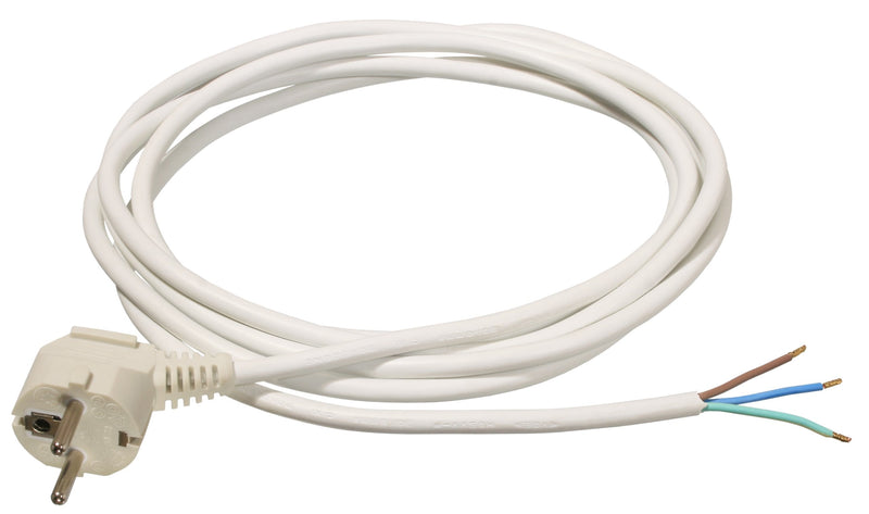 as - Schwabe 70833 PVC connecting cable, white, 3m H05VV-F 3G1.0, 230 V 3 m white