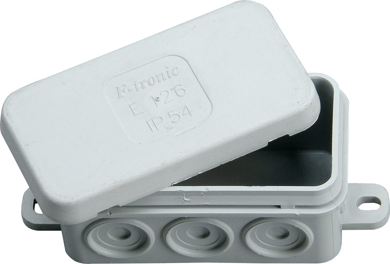 Kopp junction box, 86 x 44 x 40mm, without terminal strip, gray, 371200005