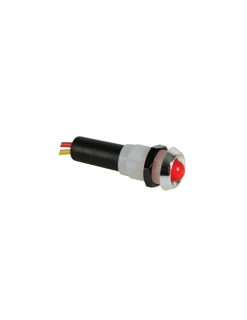 PEREL - 12VCFR LED signal light, 12 VDC, ABS chrome, red/flashing 124009