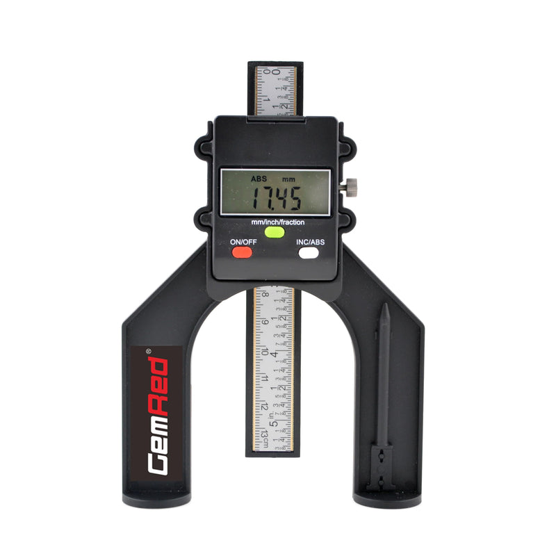 Digital depth gauge, GemRed altimeter precision 0-80 mm with magnetic feet for milling tables, woodworking and mechanical engineering