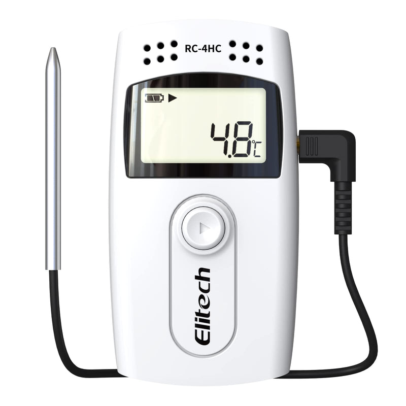 Elitech USB Thermometer Hygrometer Thermo-Hygrometer Humidity Meter Humidity Monitor Indoor/Outdoor Temperature Meter Thermostat Sensor Probe RC-4HC