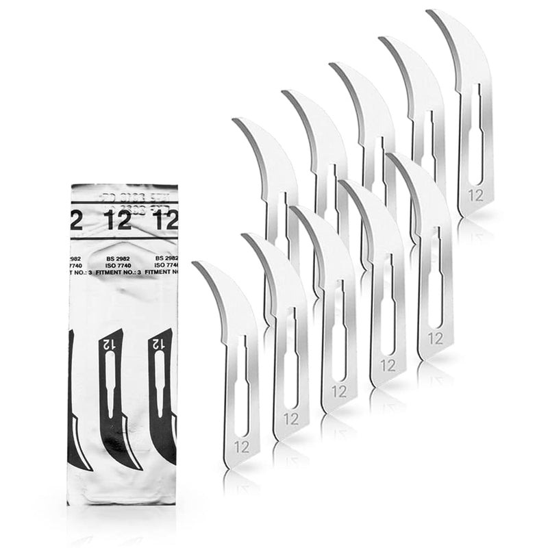 May 10 pieces of scalpel blades figure 12 made of carbon steel for scalpel holder No. 3 - replacement blades individually sterile packed
