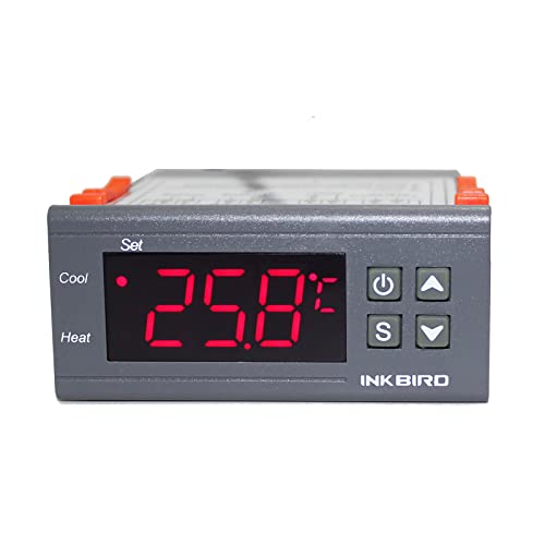 Inkbird ITC-1000 Digital Temperature Controller 2 Relays Thermostats 220V Heating Cooling with NTC Sensor Probe