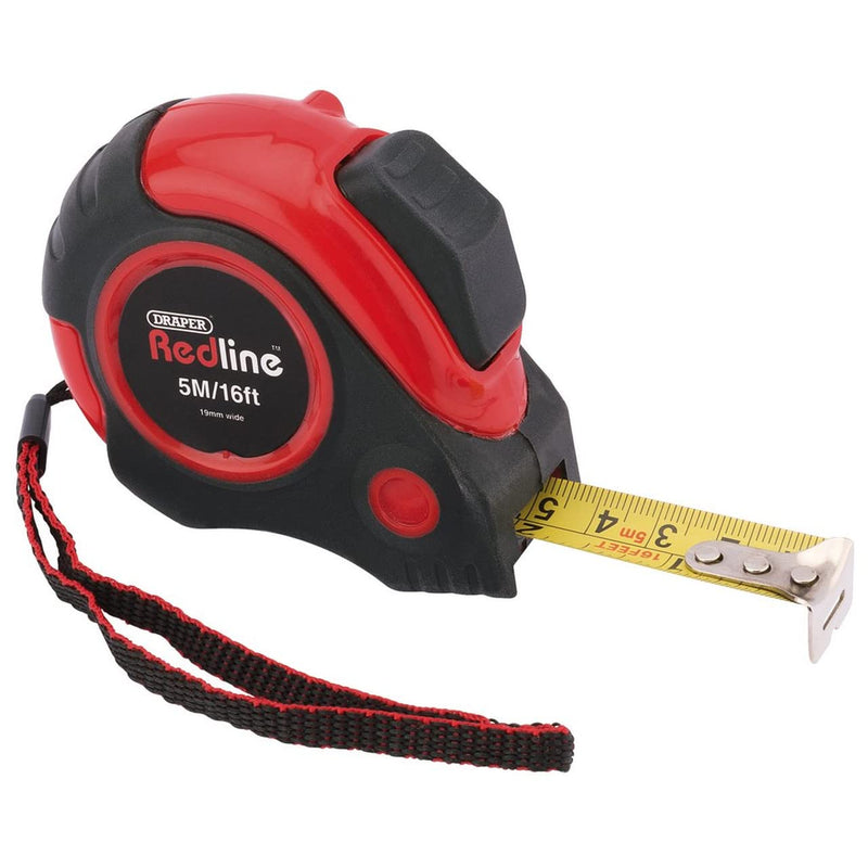 Draper Redline Auto Tape Measure 5m 16ft 69495 Blue 1 5 m