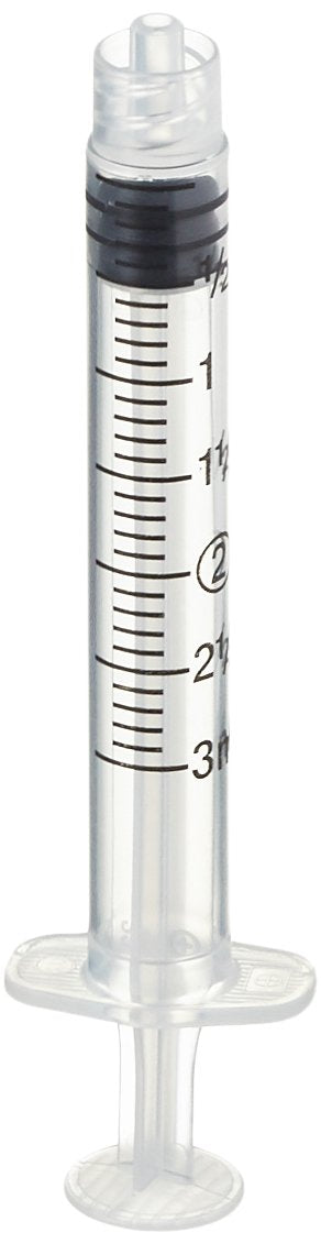 Mediware I3 0501 Disposable Syringes with Luer Lock 2.5/3 ml Volume (Pack of 100)