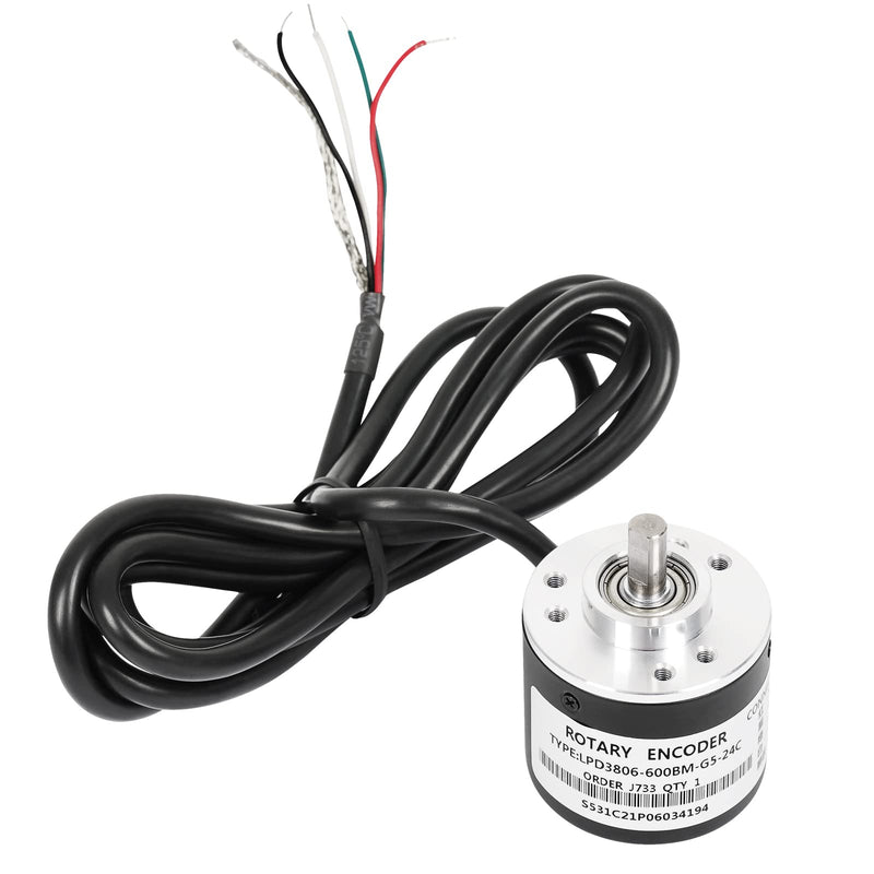 Signswise 600p/r Incremental Rotary Encoder DC5-24V Wide Voltage Power Supply 6mm Shaft | 600 pulses/revolution, wide voltage range, 6mm shaft, versatile for machines & controllers