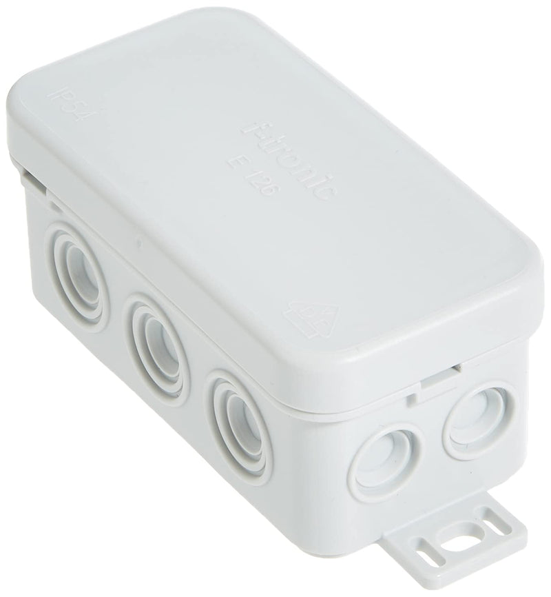 f-tronic 7340141 wet room junction box IP54, 85 x 44 x 40 mm, gray, E126, contents: 10, piece