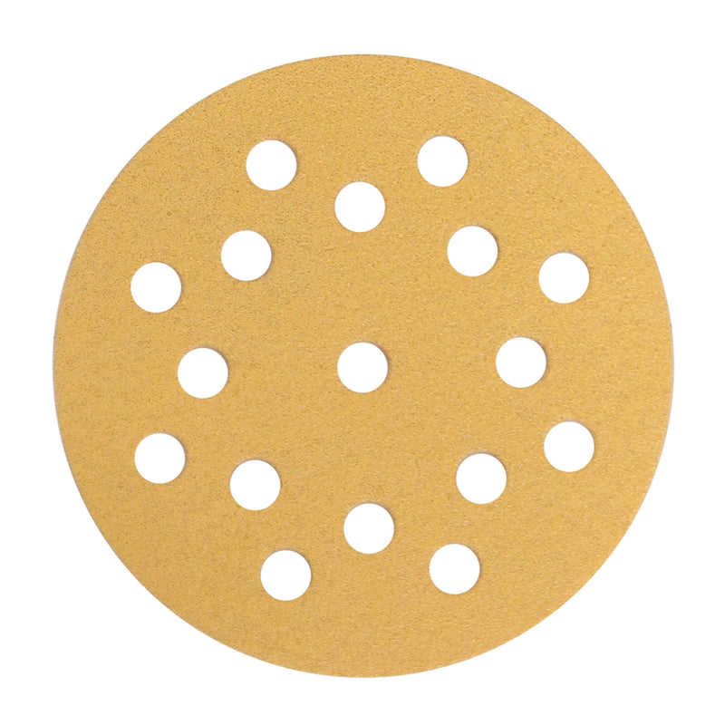 Mirka Gold universal sandpaper Ø 125mm Velcro 17-hole, grain P60, 10/pack / for sanding plaster, filler, chipboard, wood, varnish grain 60 10 pieces