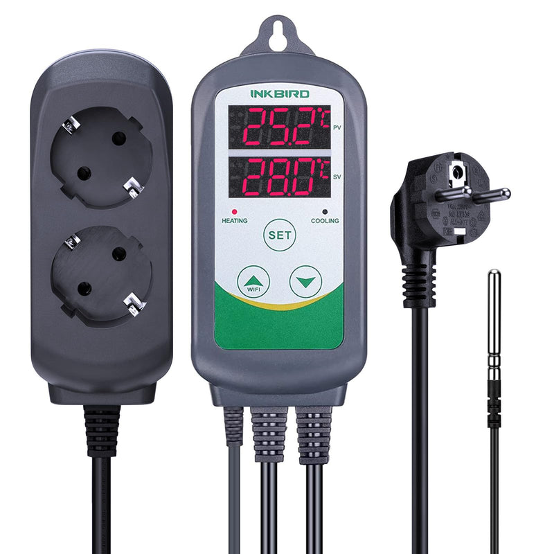 Inkbird ITC-308 Temperature Control Sockets 220V Thermostat with NTC Sensor Probe for Greenhouse Reptiles Terrarium