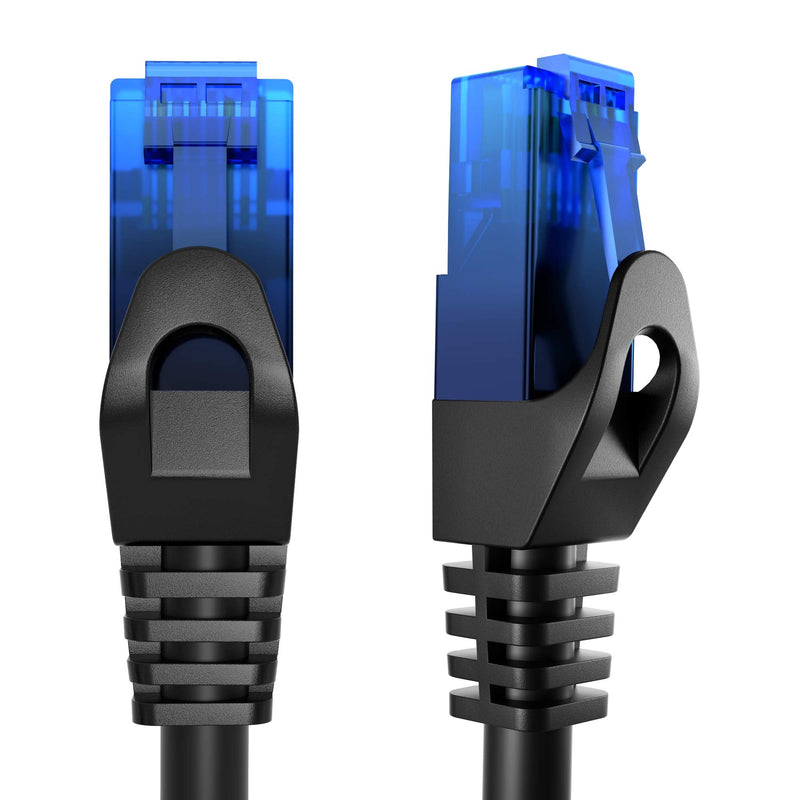 KabelDirekt - 15m - network cable, Ethernet, Lan & patch cable (transmits maximum fiber optic speed & is suitable for gigabit networks, switches, routers, modems with RJ45 input, blue) black/blue