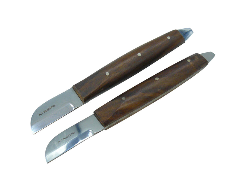 2x plaster knife with flask opener, wooden handle, 16 cm - plaster knife putty knife