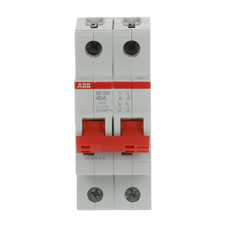 Abb -entrelec SD202/40 – Secciónador 2-pole, 40 A