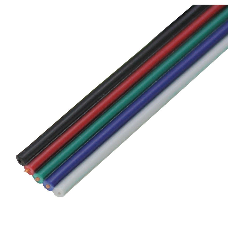 5m RGBW LED extension cable flat cable red green blue white black