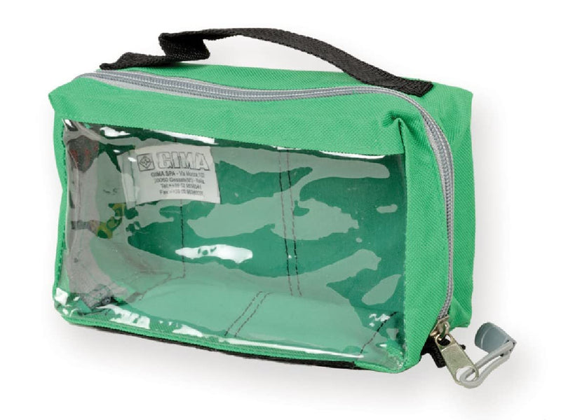 GIMA 1476 Squared bag with window and handle, green