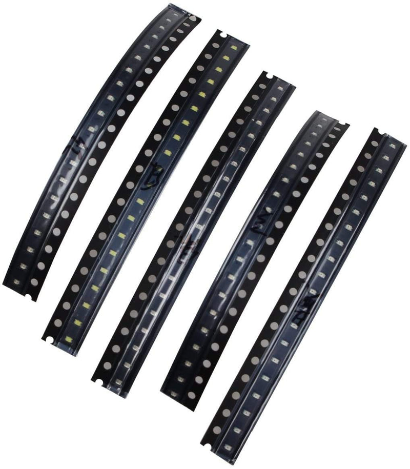 HALJIA 0603 SMD LED Red/Yellow/Green/White/Blue Light-Emitting Diode Set - Black (100 PCS)