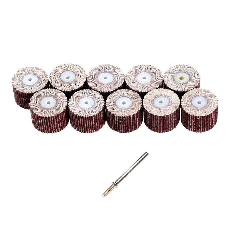 Dophee 10pcs Grit Flap Flap Wheel Polishing Grinding Disc for Dremel Precision Tools 20mmx16mmx3mm 20mm