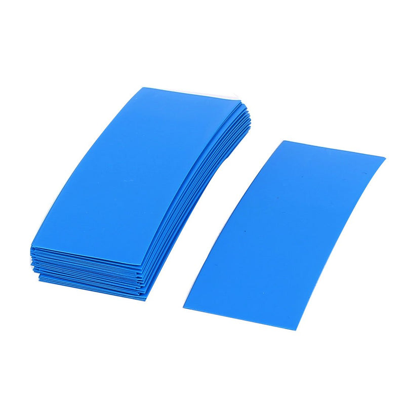 sourcing map 30 pieces PVC heat shrink tube blue for 1 x 18650 battery