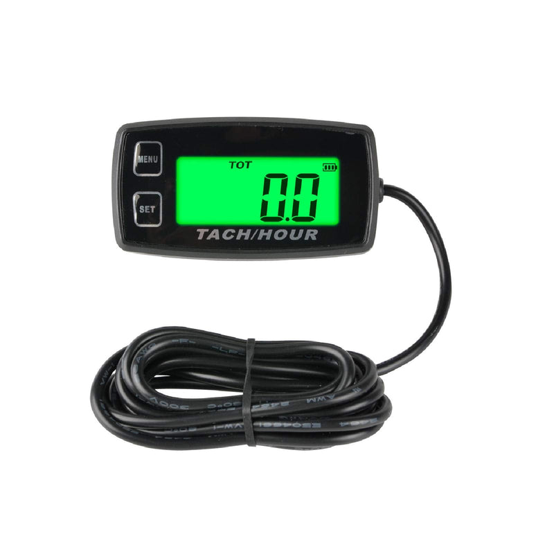 Runleader speedometer with self-sufficient operating hours counter, maintenance reminder, alarm speed, backlit display, battery replaceable for ZTR lawn mower tractor generator outboard