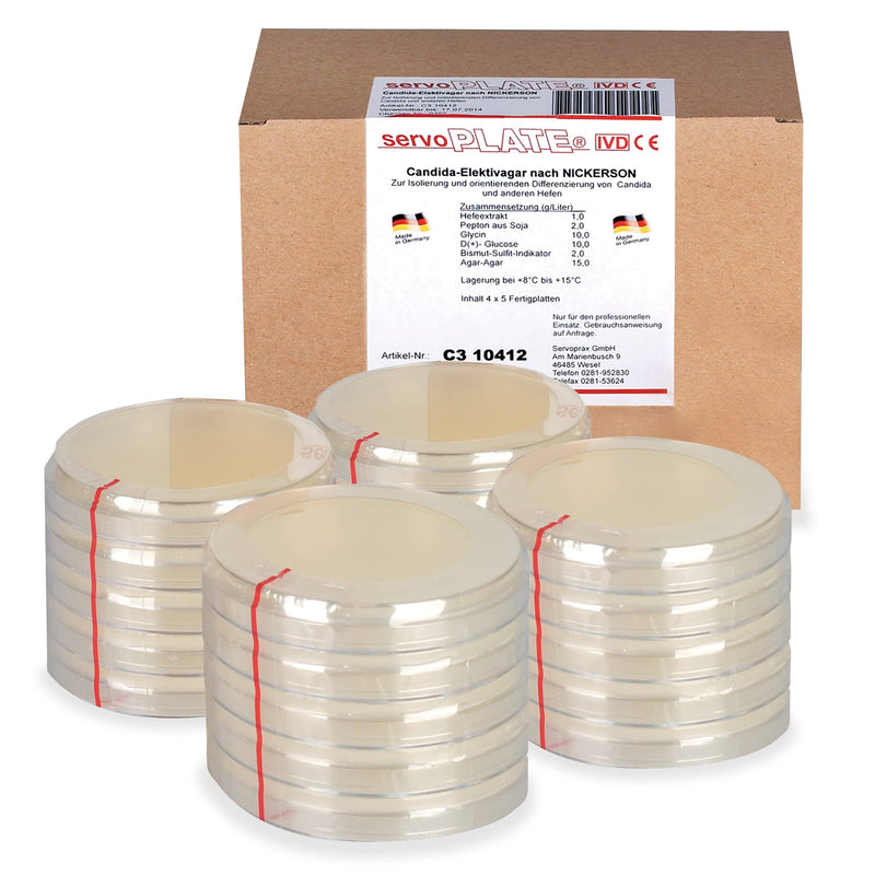 Servoplate culture media - mushroom agar according to Kimmig, plates for laboratory petri dishes, for the cultivation of micro-organisms, sterile sealed - 20 pieces