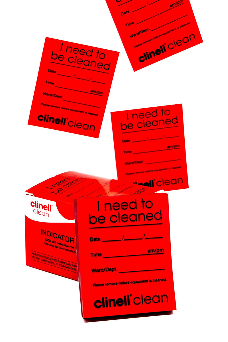 Clinell indicator sheets, red, 4 blocks of 250 each