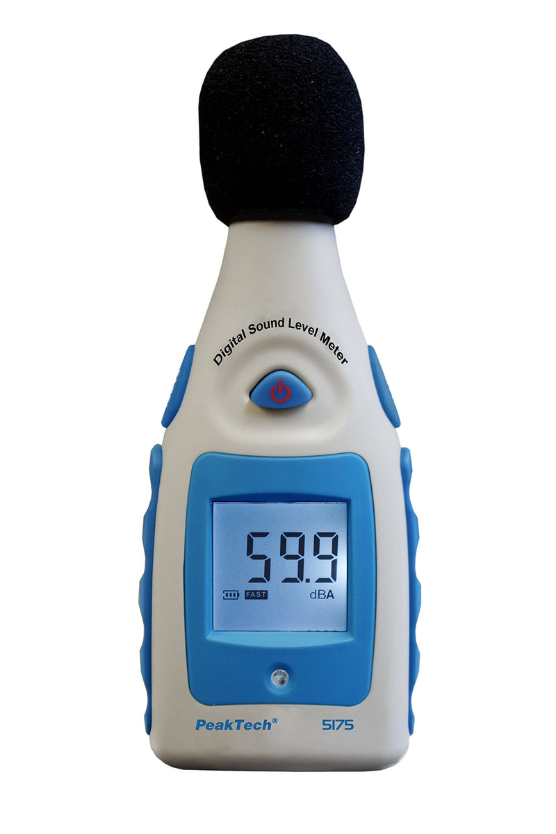 PeakTech Digital Sound Level Meter 30-130 Db in A Rating, 1/2 Inch Microphone, Class 2, Noise Measurement, 1 Piece, P 5175 Single