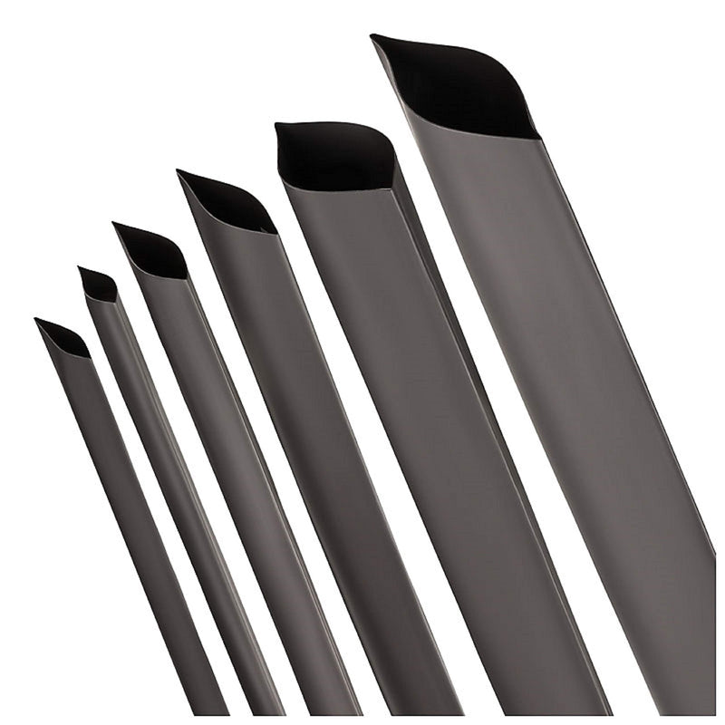 ISOLATECH heat shrink tubing sold by the meter black without glue Ø 8mm 1 meter shrink ratio 2:1 set polyolefin for insulating cables solder connections unlabeled UV resistant (Ø8mm 1meter) Ø8mm length 1m