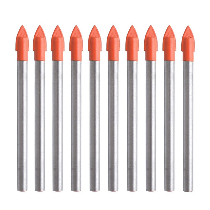 Gunpla 10 piece x 6mm glass and tile drill bit set tip for tiles, glass, aluminum, concrete, brick, plastic and wood with storage case
