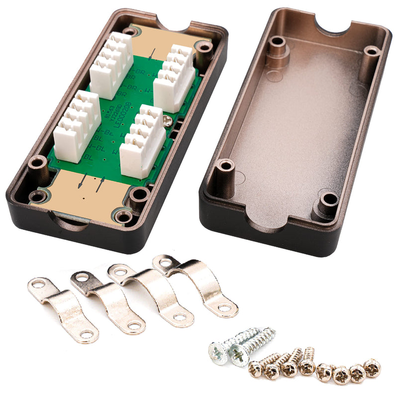 BIGtec CAT.7 LSA connector connection box for installation cable network cable connection module connector for cable CAT.5 CAT.6 CAT.7, shielded housing, connects extended installation cable
