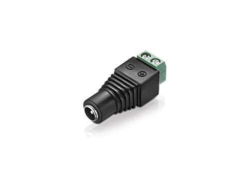 adaptare 93522 low-voltage adapter (terminal block 2-pole to DC hollow socket), 5.5x2.1mm, black