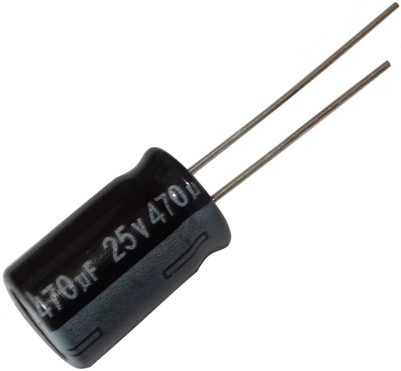 Aerzetix: 20x chemical electrolytic capacitor 470μF 25V ± 20x% THT 105 ° C 2000h Radial Ø10x16mm