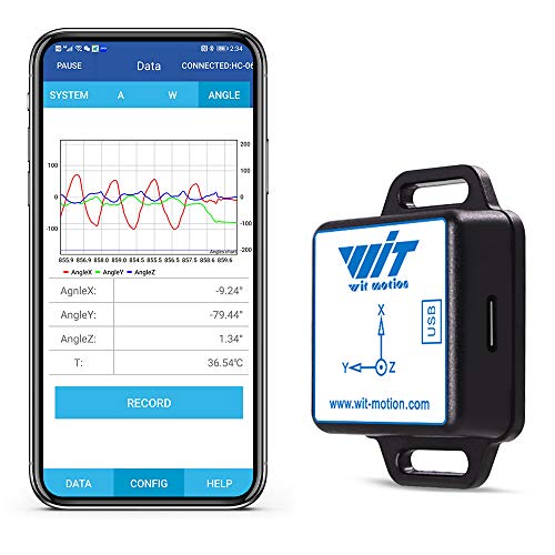 [Bluetooth Accelerometer+Inclinometer] BWT901CL MPU9250 High-precision 9-axis gyroscope+angle (XY 0.05° accuracy)+magnetometer with Kalman filter, 200Hz Highly stable 3-axis IMU sensor